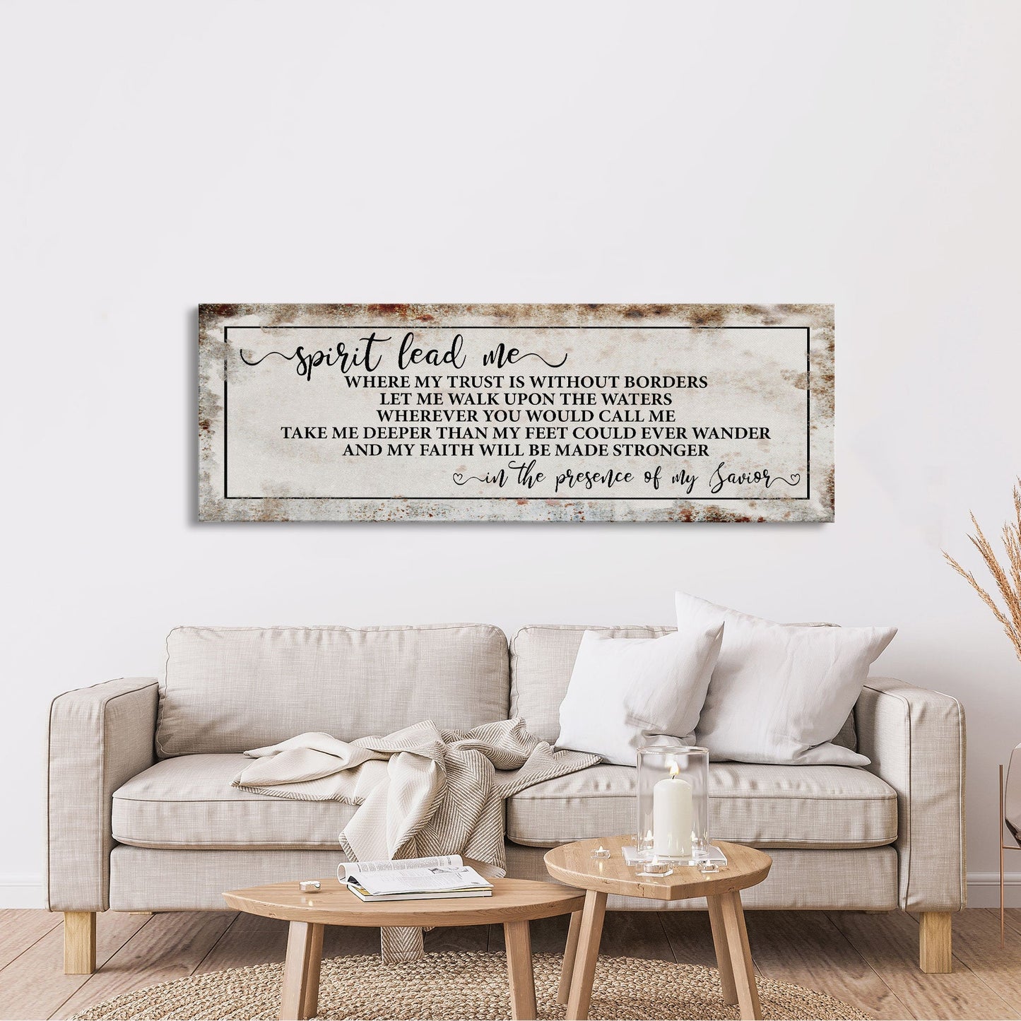Song wall decor, Hillsong, spirit lead me canvas print, inspirational wall decor, worship song sign, worship song decor, Christian decor
