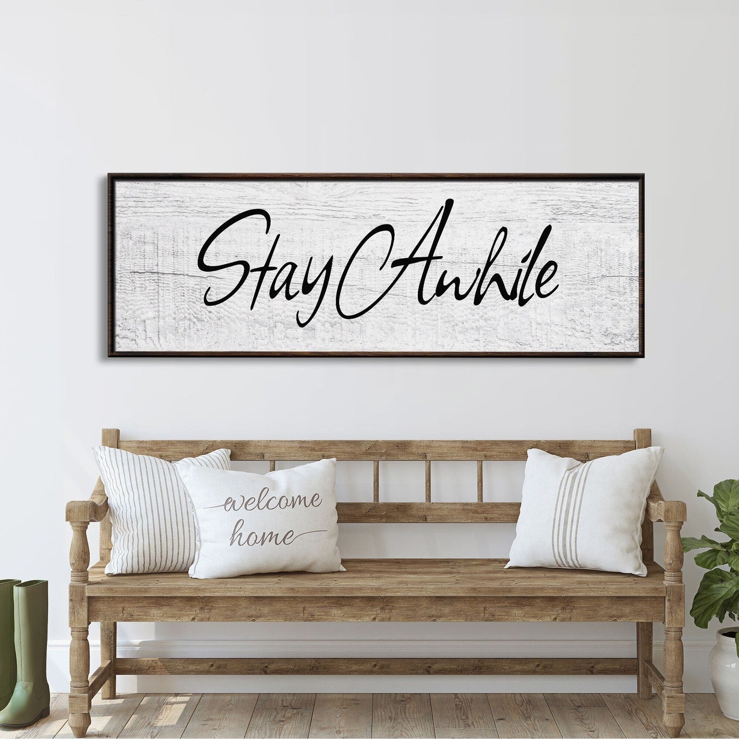 Stay awhile sign, Stay Awhile Canvas Print, Living Room Signs, Living room wall decor, Entryway Wood sign, wooden signs, Mothers Day gifts