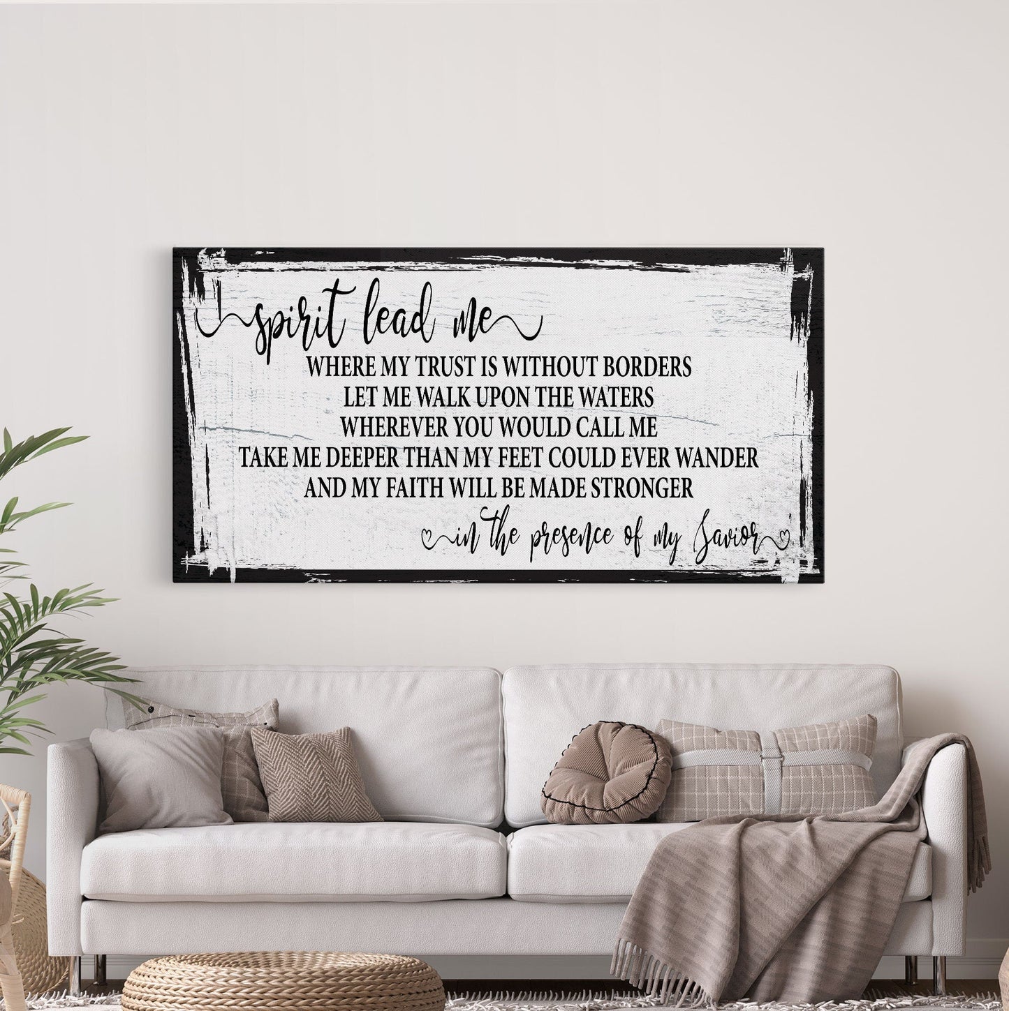 Song wall decor, Hillsong, spirit lead me canvas print, inspirational wall decor, worship song sign, worship song decor, Christian decor
