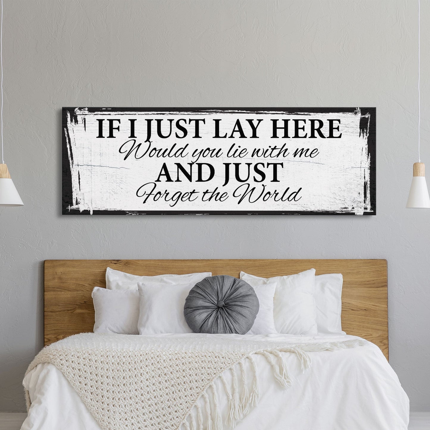 If I Lay Here Canvas Print, Bedroom Signs, Above Bed Decor, Wood Signs, Wall art - Canvas Wall Art - Bedroom Wall Decor - Above Bed Signs