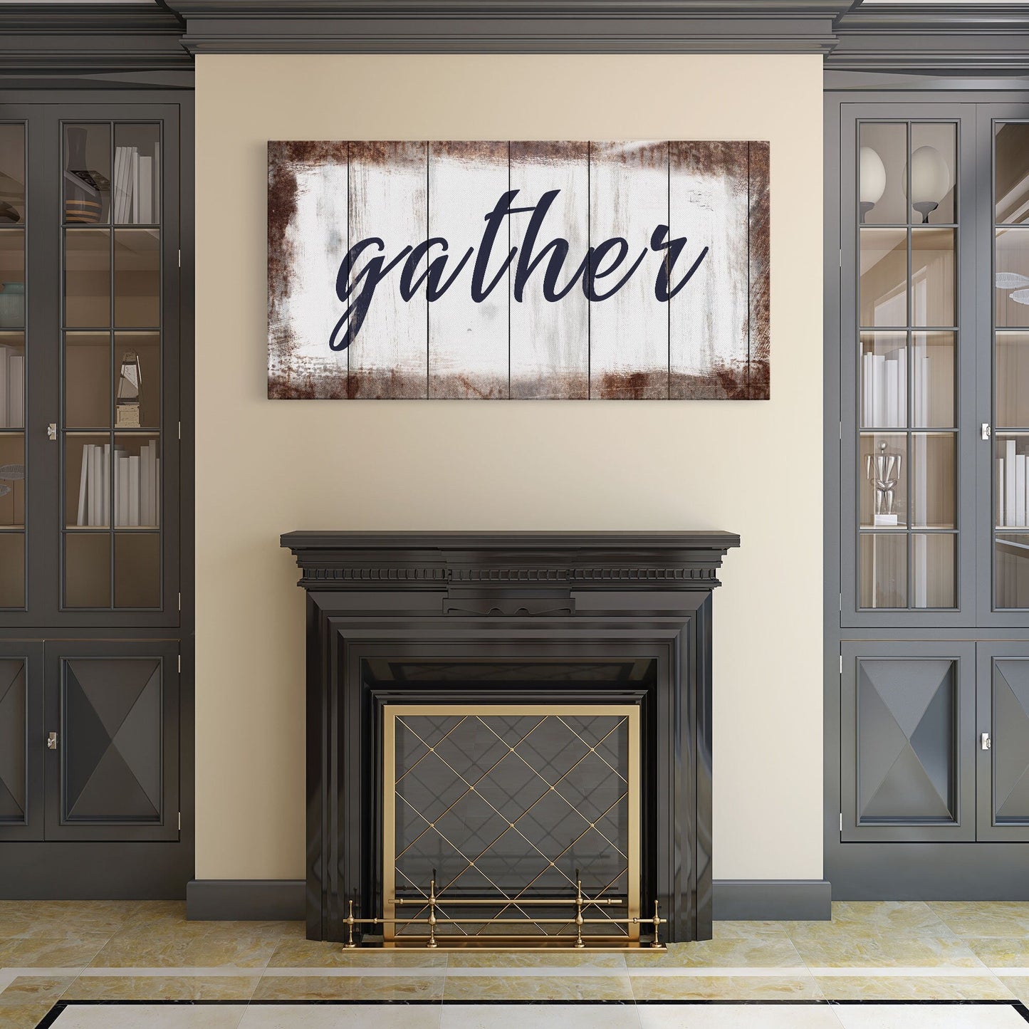 Gather Canvas Sign, Gather Wood Sign, Dining Room Sign, Large Gather Sign, Fall Sign, Gather, Canvas And Wood Signs, Wooden Signs