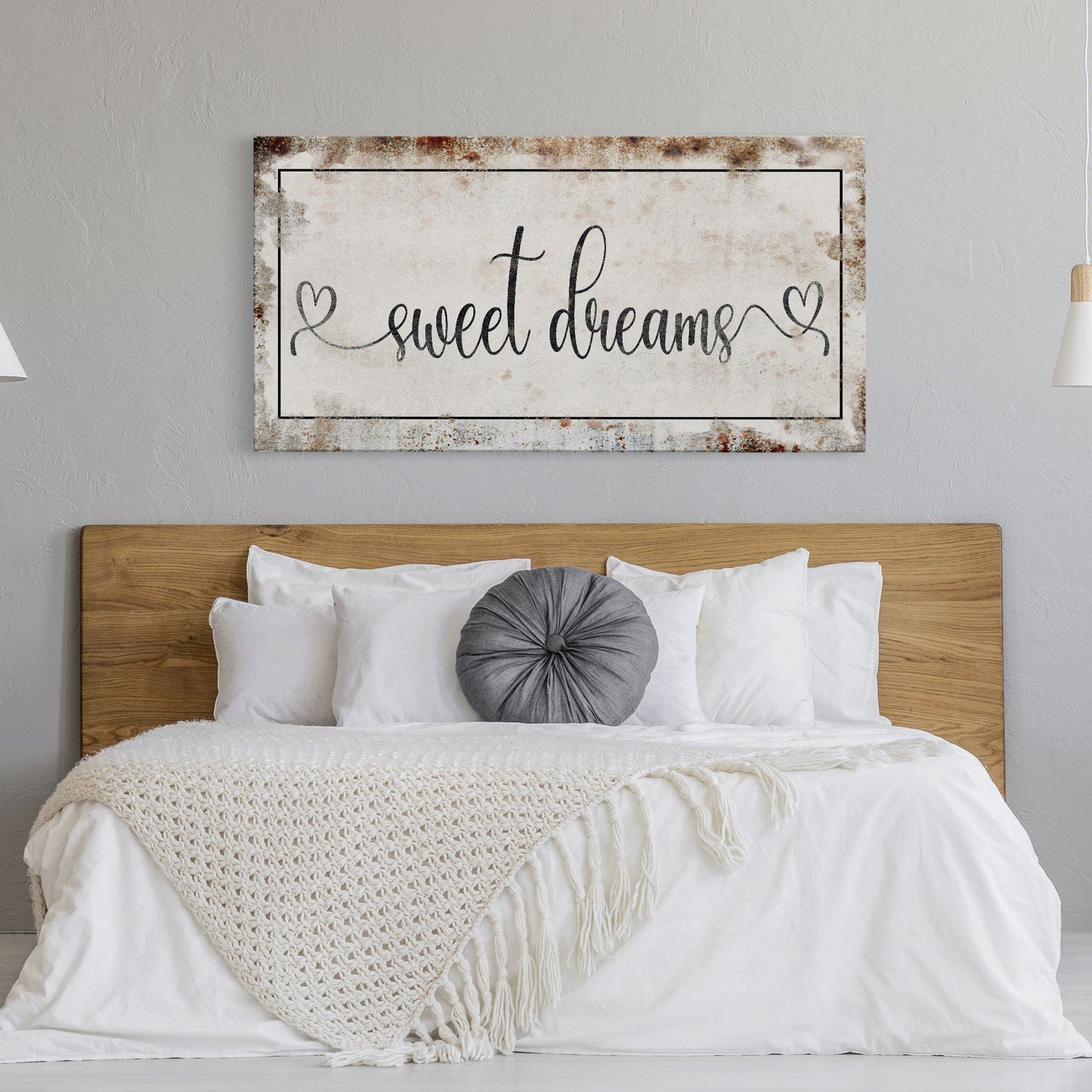 Sweet Dreams Canvas Sign, Master Bedroom Sign, Bedroom Wall Decor, Sign For Bedroom, distressed Canvas Sign, Sign Above Bed, Bedroom Art