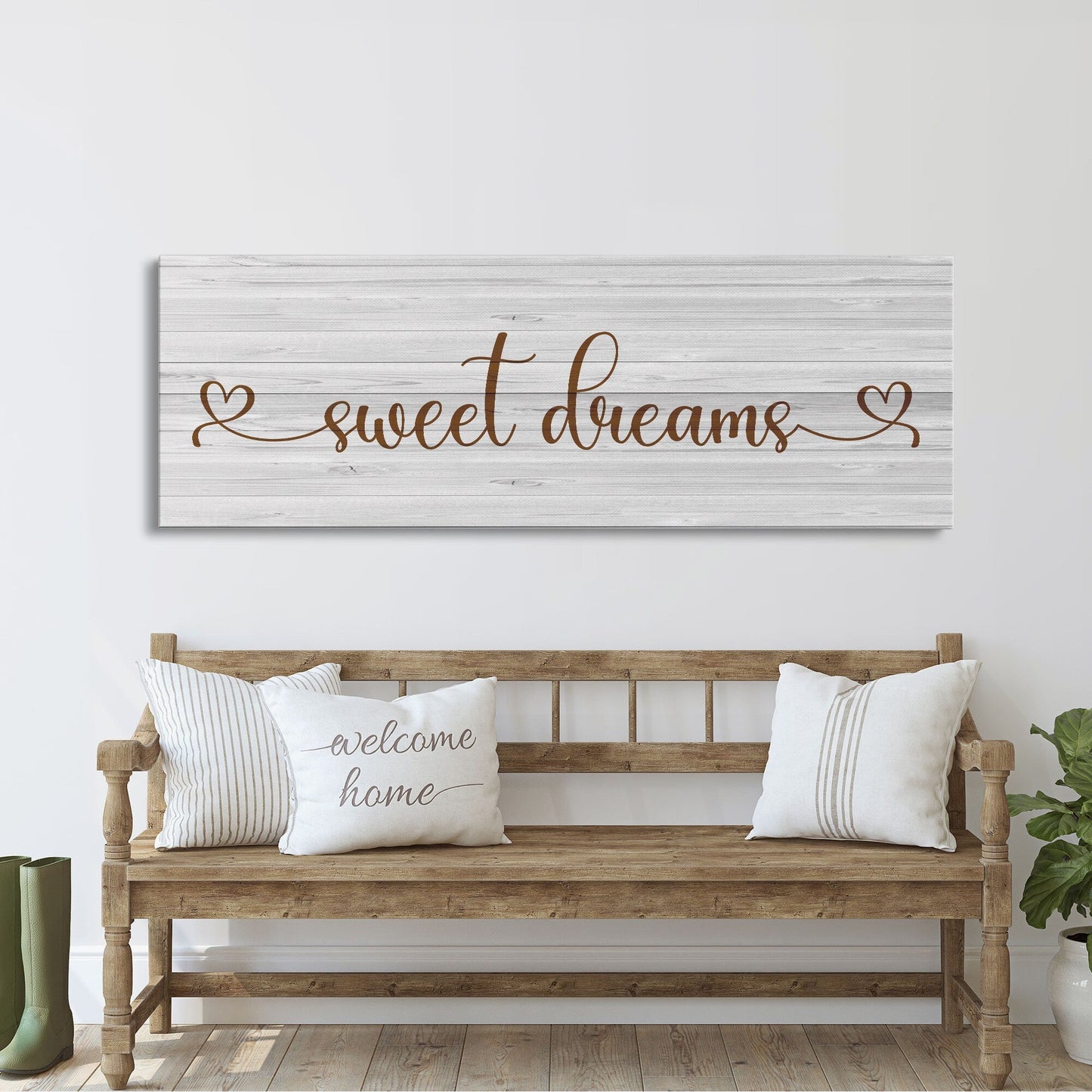 Sweet Dreams Sign, Large Bedroom Wall Decor over the Bed, Farmhouse Decor, Wall Art Decor, Canvas Print, Bedroom Wall Decor, guest room