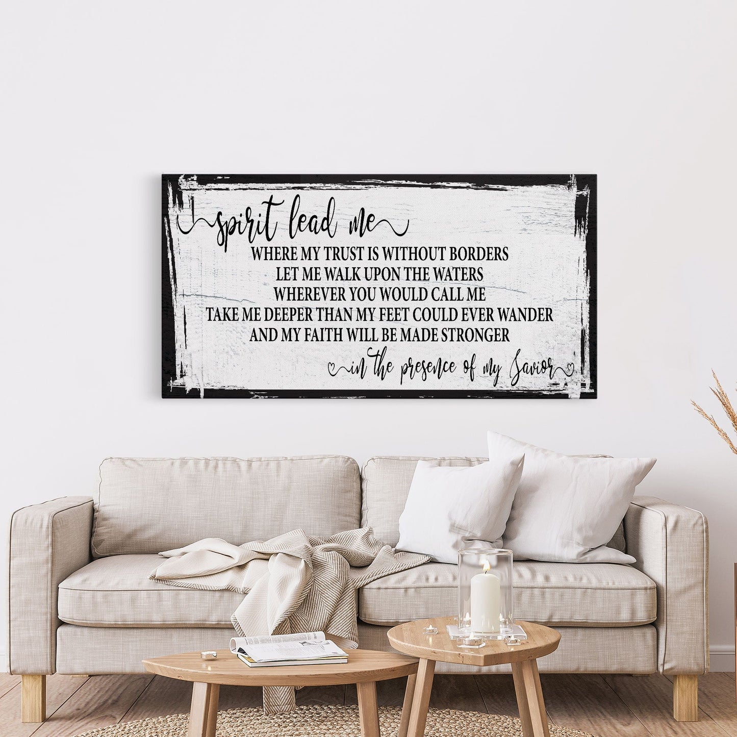 Song wall decor, Hillsong, spirit lead me canvas print, inspirational wall decor, worship song sign, worship song decor, Christian decor