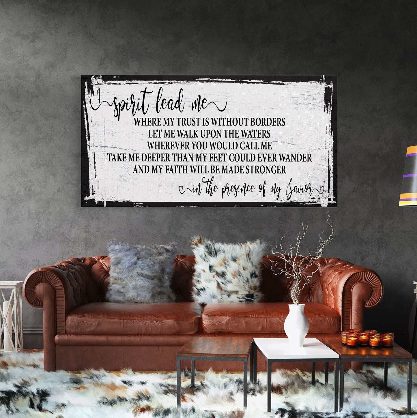 Song wall decor, Hillsong, spirit lead me canvas print, inspirational wall decor, worship song sign, worship song decor, Christian decor