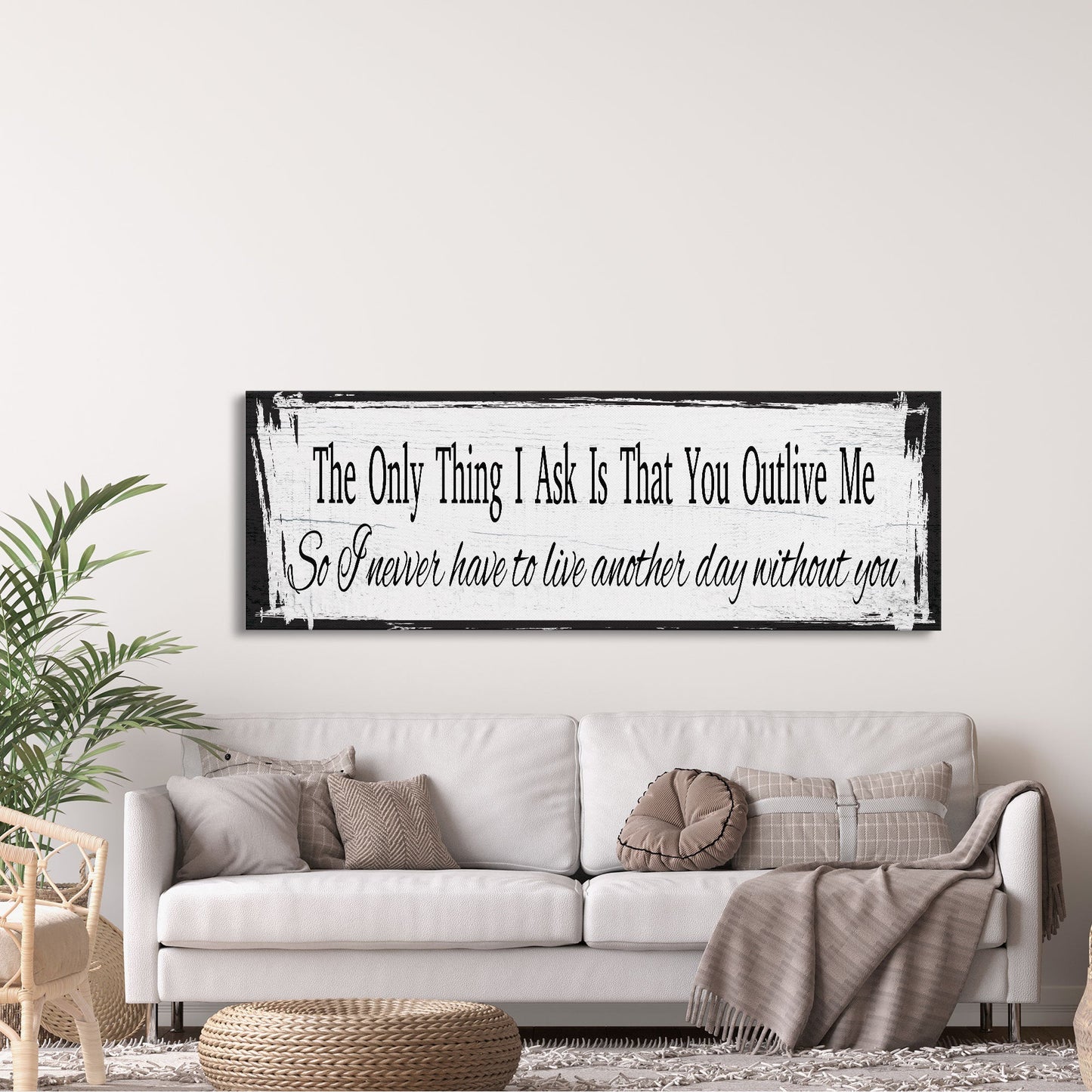 The only thing I ask, canvas sign, bedroom decor, yellowstone wall art, wedding vow, above bed, quotes, beth and rip wood and canvas sign