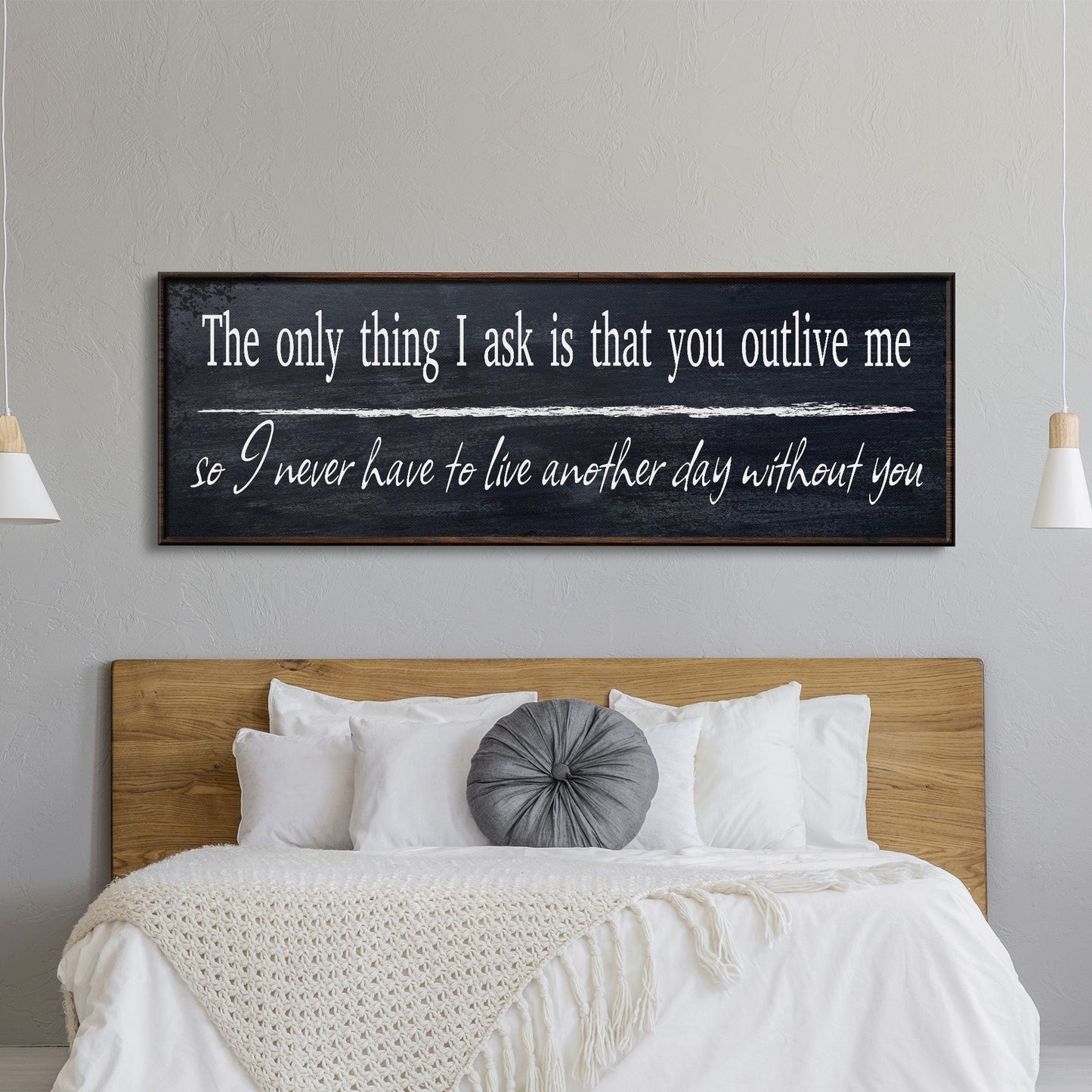 The only thing I ask, canvas sign, bedroom decor, yellowstone wall art, wedding vow, above bed, quotes, beth and rip wood and canvas sign