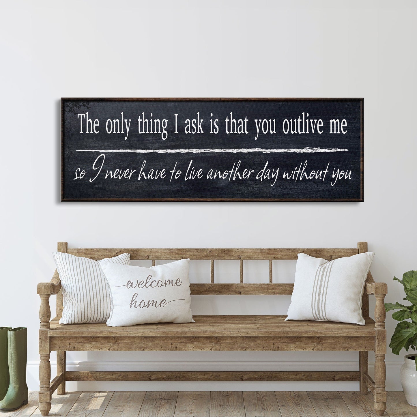 The only thing I ask, canvas sign, bedroom decor, yellowstone wall art, wedding vow, above bed, quotes, beth and rip wood and canvas sign