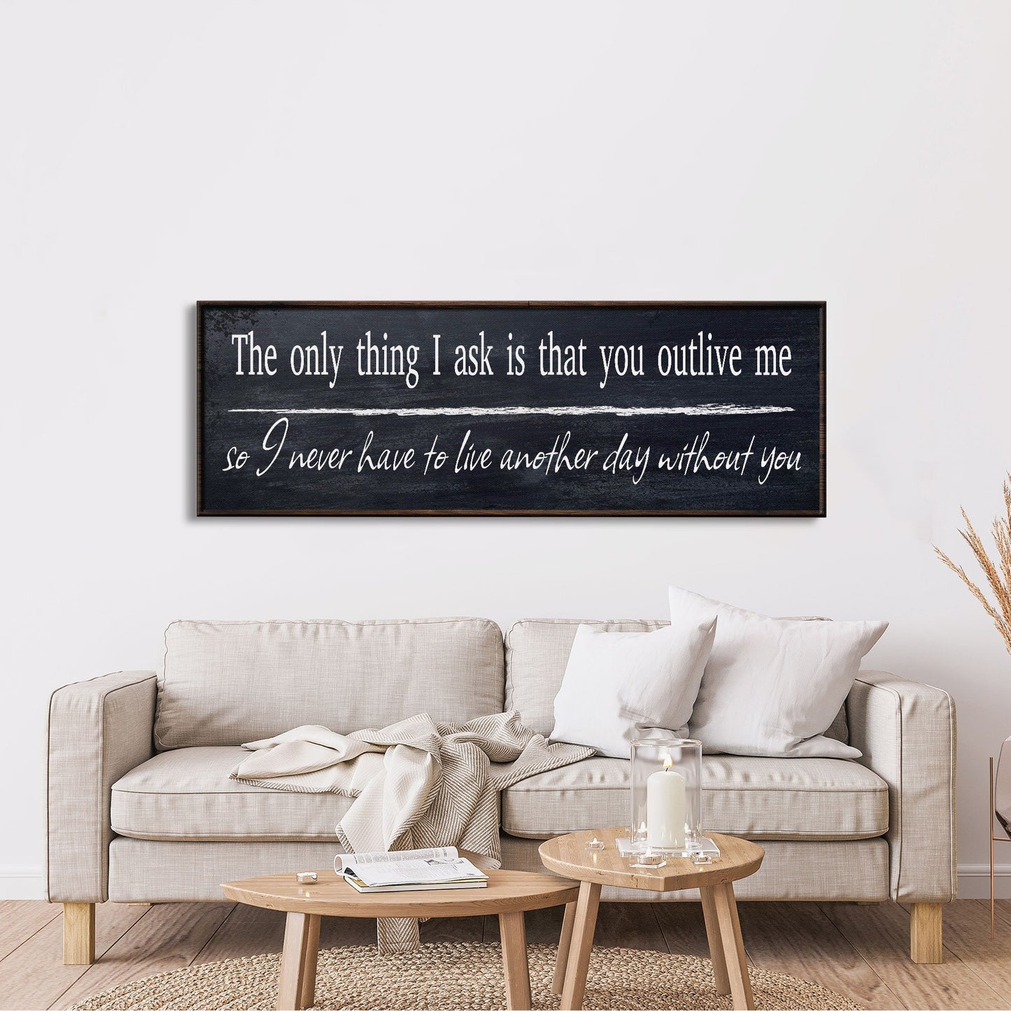 The only thing I ask, canvas sign, bedroom decor, yellowstone wall art, wedding vow, above bed, quotes, beth and rip wood and canvas sign