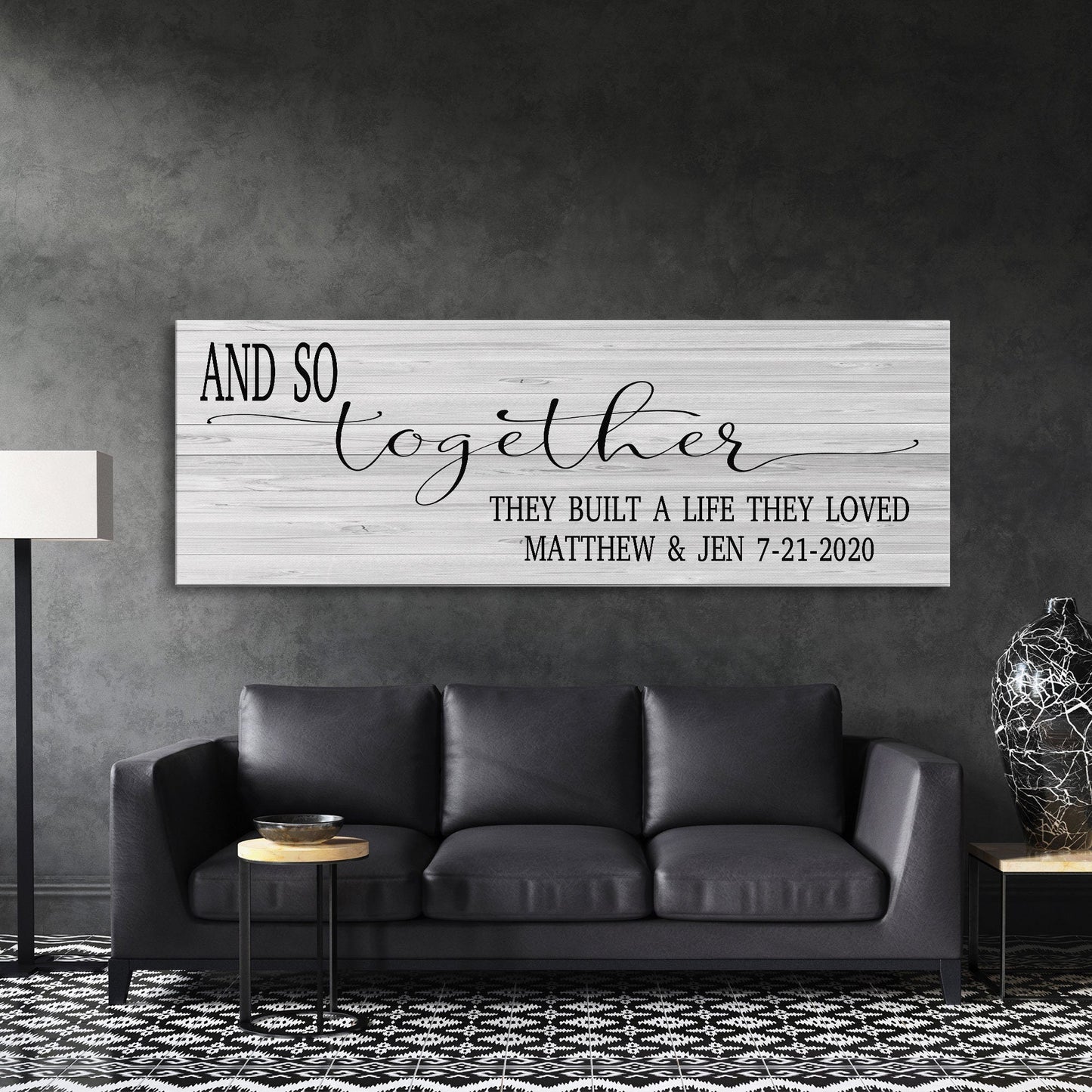master bedroom sign, and so together they built a life they loved, master bedroom decor - wall decor - bedroom wall art - canvas print