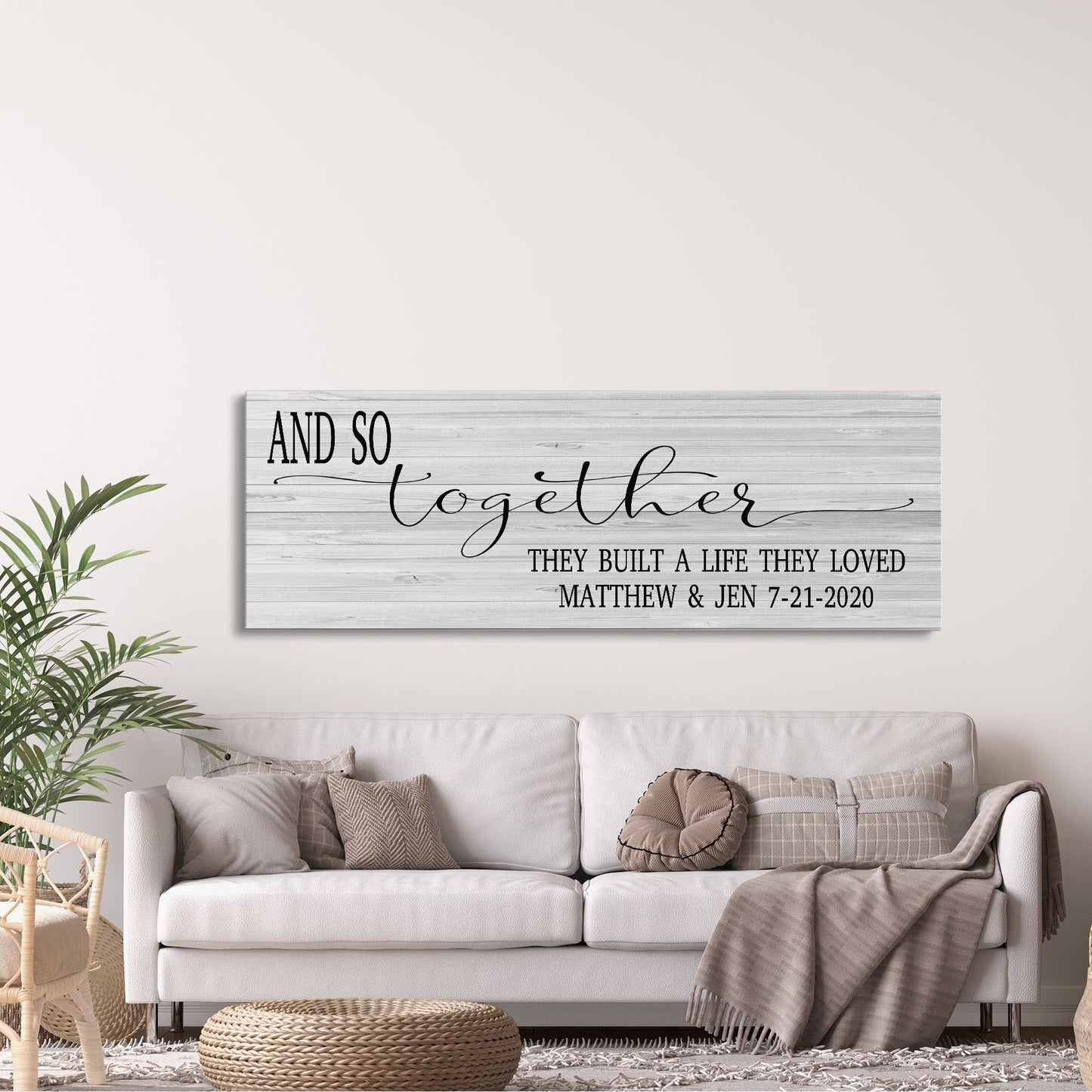 master bedroom sign, and so together they built a life they loved, master bedroom decor - wall decor - bedroom wall art - canvas print