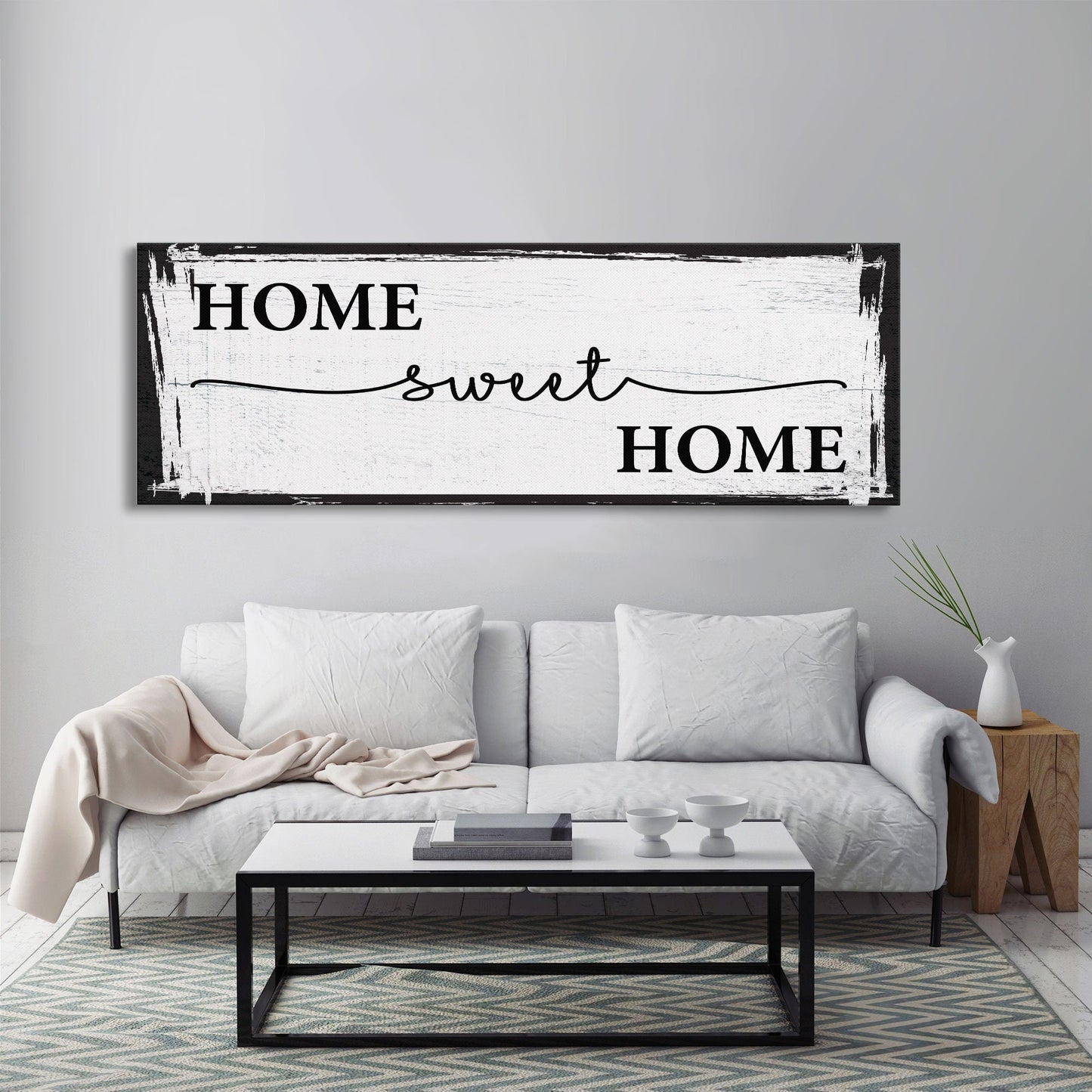 Home Sweet Home Sign, Canvas Print, Above Sofa, Above Couch, Above Sofa Decor, Family Room Decor Sign, Gift for Mom, Mother's Day