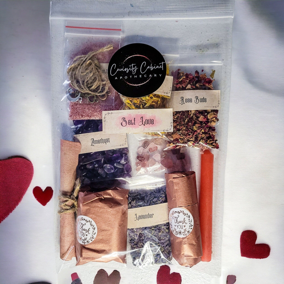 Self-Love and Confidence Spell Jar Kit - Witchcraft Talisman for Empowerment - Gift Set - Galentine Day