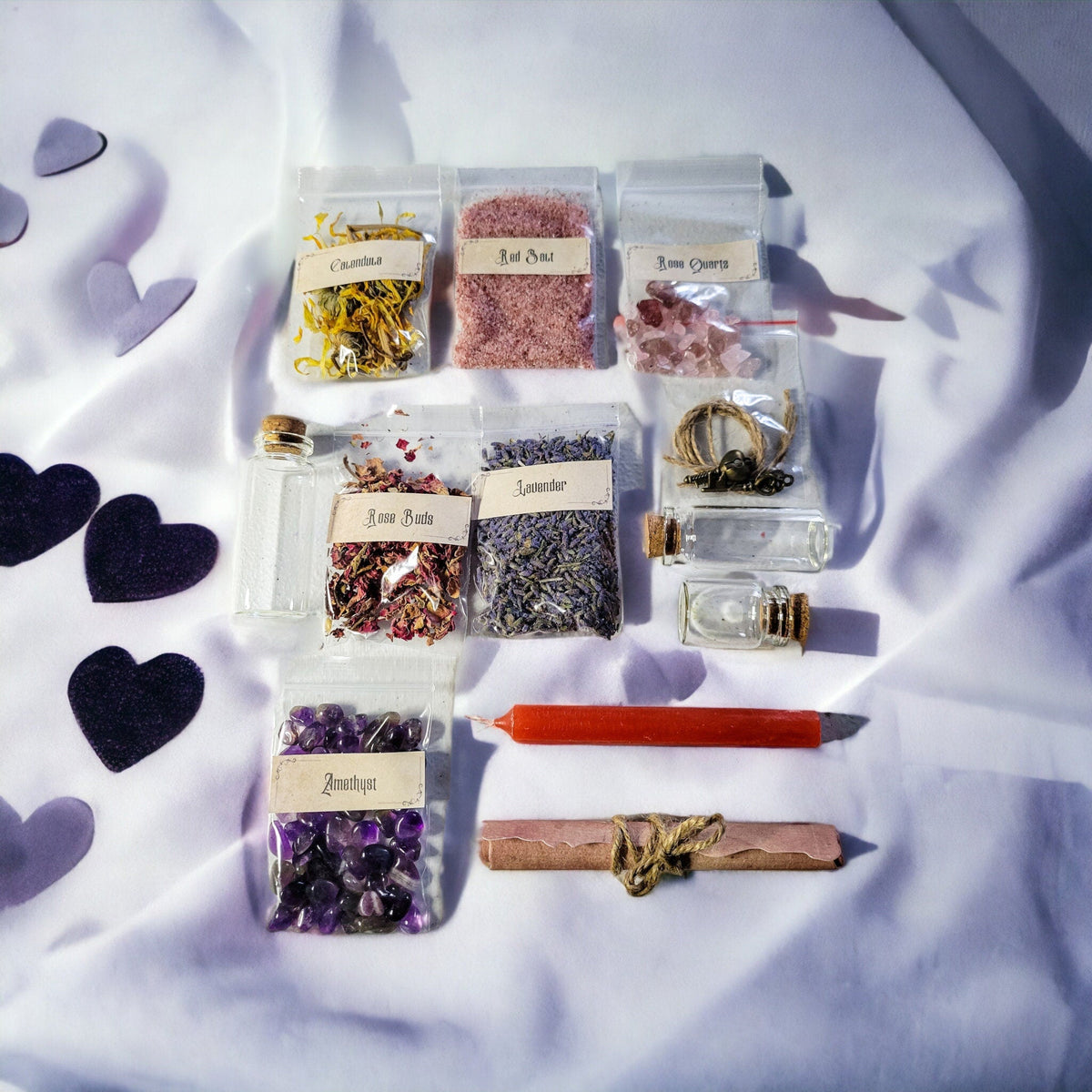 Self-Love and Confidence Spell Jar Kit - Witchcraft Talisman for Empowerment - Gift Set - Galentine Day