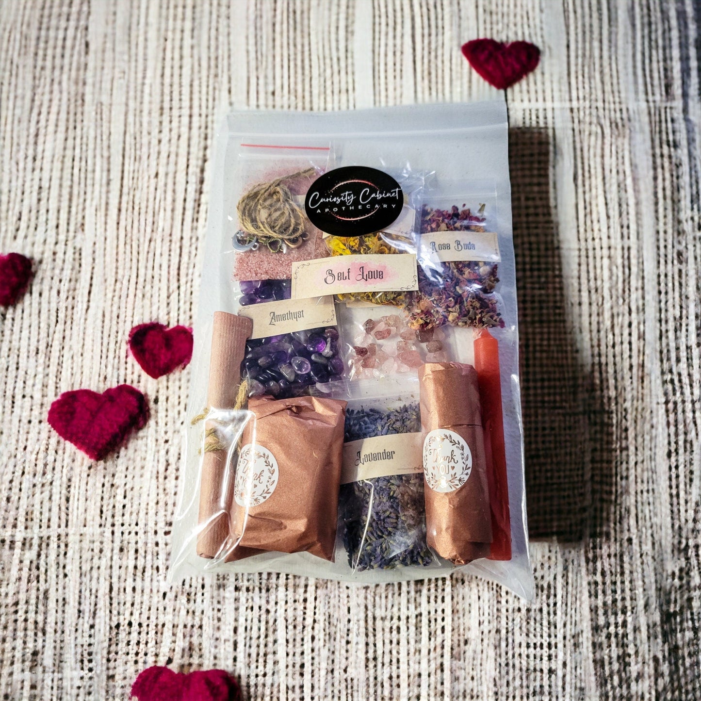 Self-Love and Confidence Spell Jar Kit - Witchcraft Talisman for Empowerment - Gift Set - Galentine Day