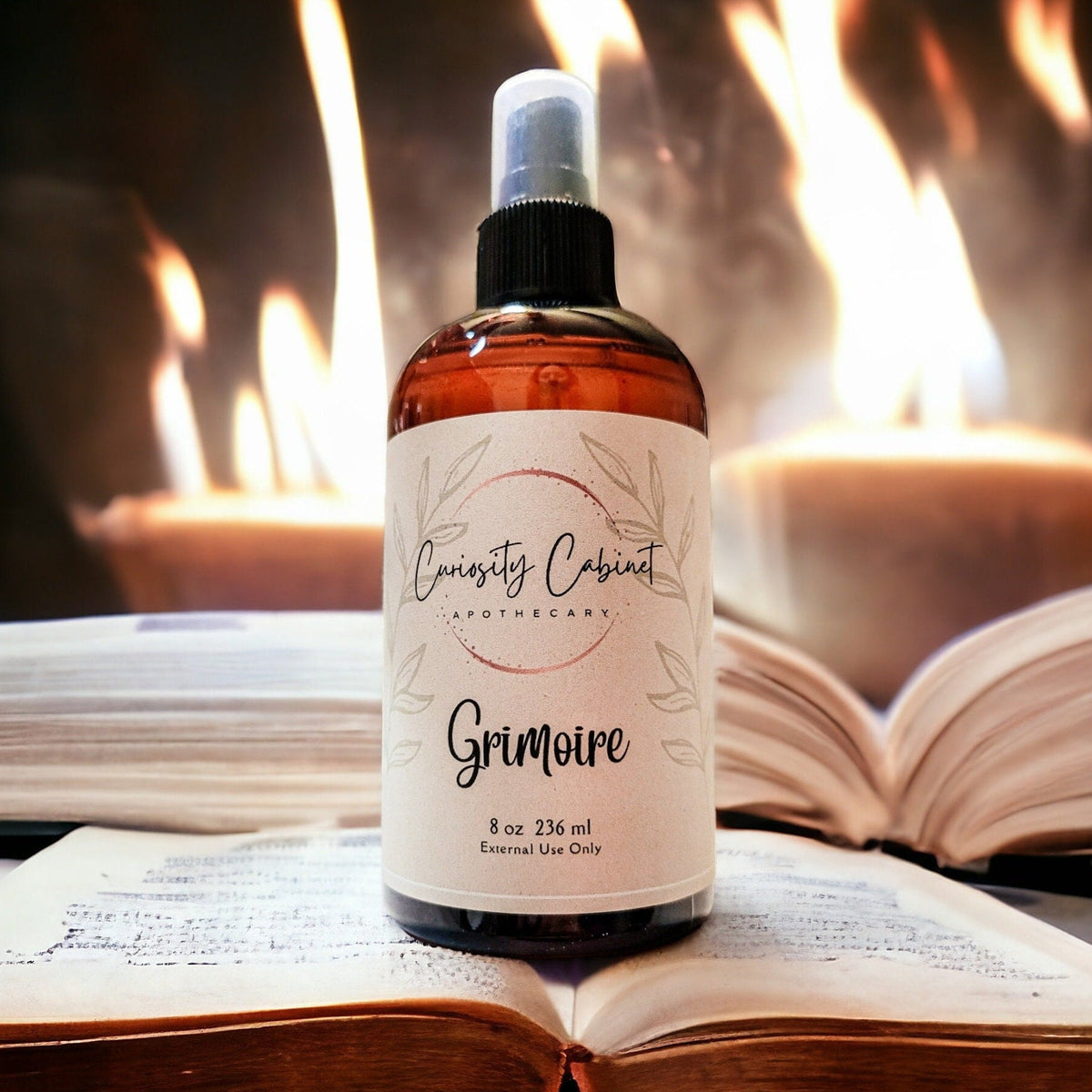 Grimoire Room Spray: Victorian Library Scent - Old Books, Sweet Tobacco, Nag Champa - 8oz