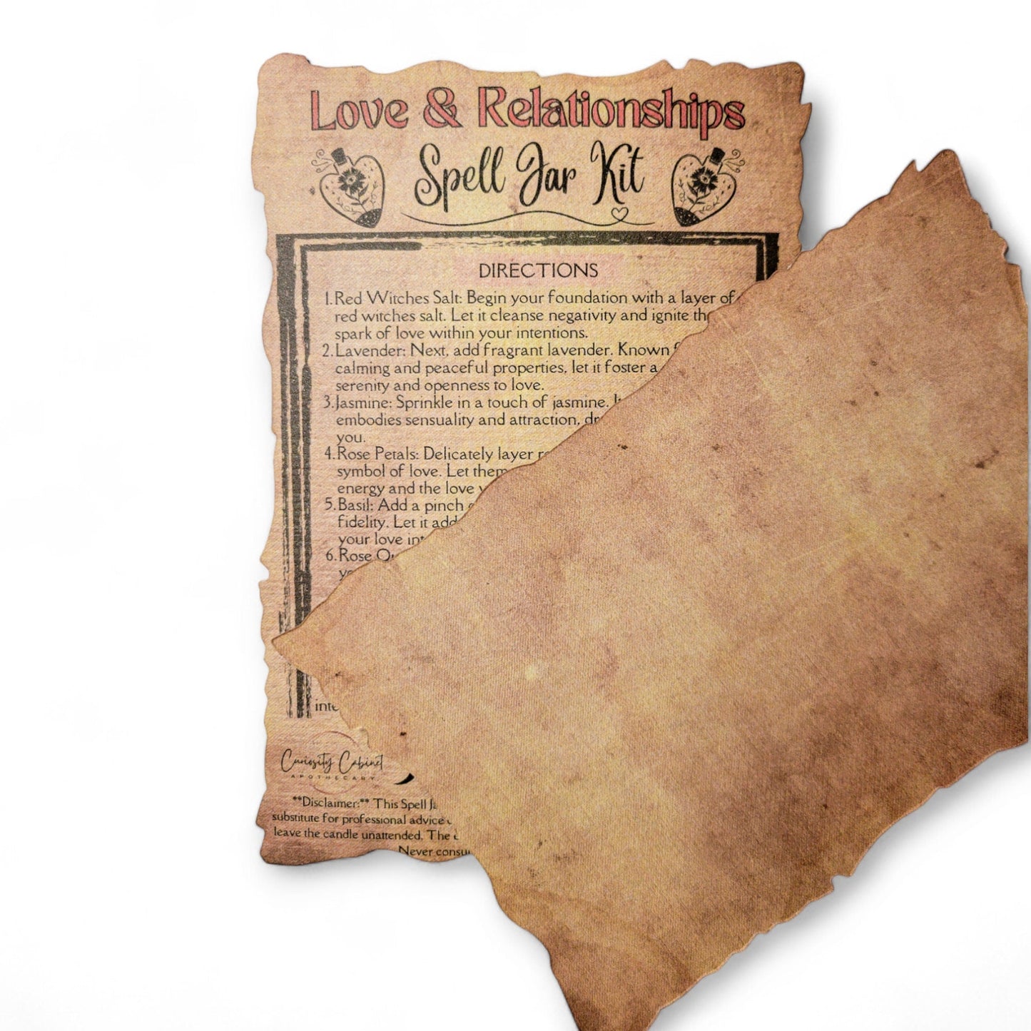 Love Spell Jar Kit: Crystals, Herbs, and Candle - Valentine Gift
