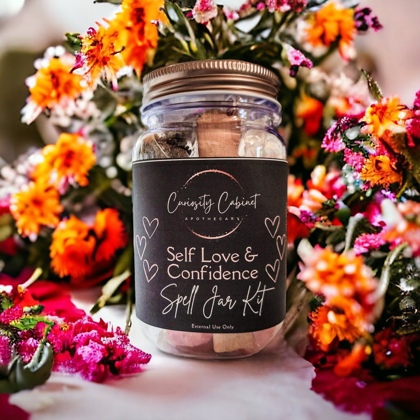 Self-Love and Confidence Spell Jar Kit - Witchcraft Talisman for Empowerment - Gift Set - Galentine Day
