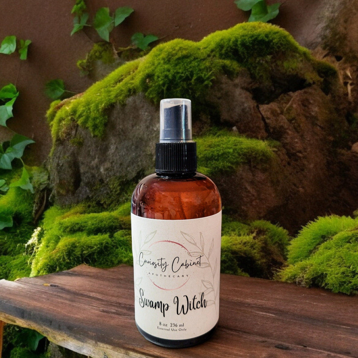 Swamp Witch Essential Oil Room Spray: Nag Champa, Amber, Patchouli (8oz)
