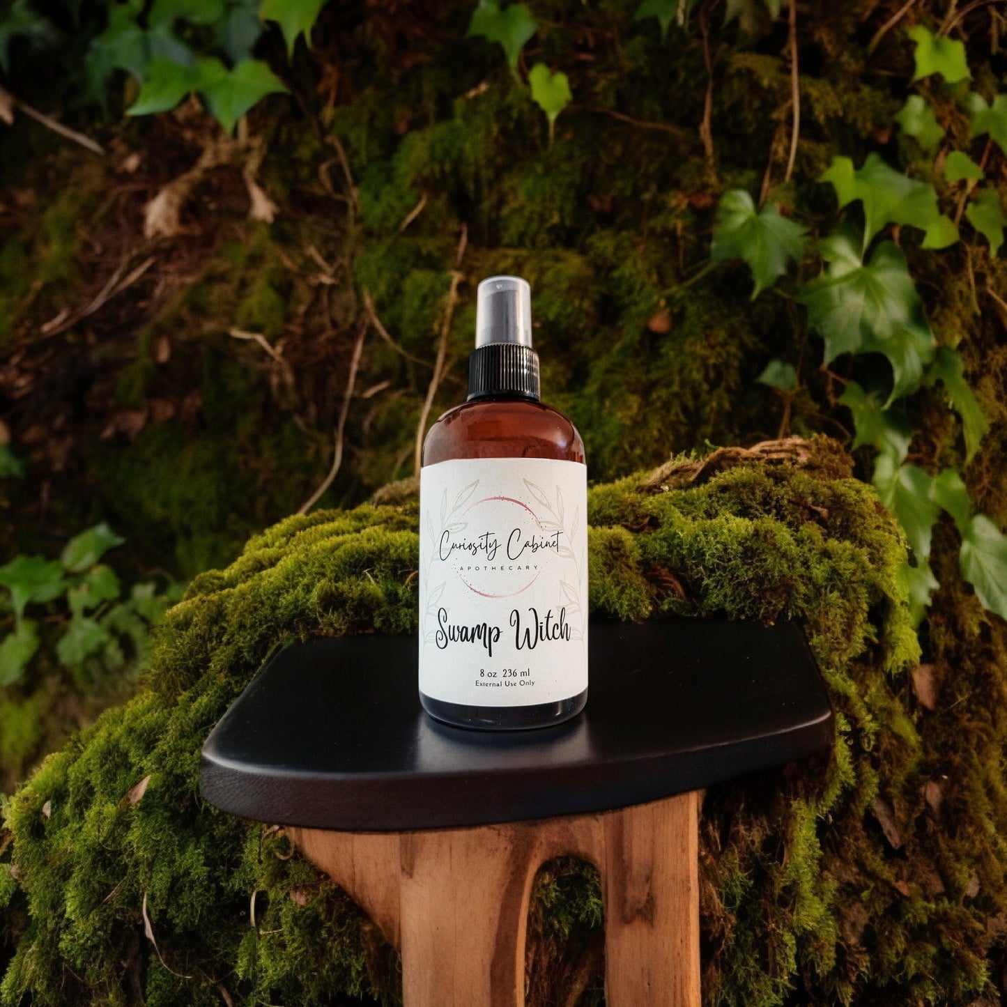 Swamp Witch Essential Oil Room Spray: Nag Champa, Amber, Patchouli (8oz)