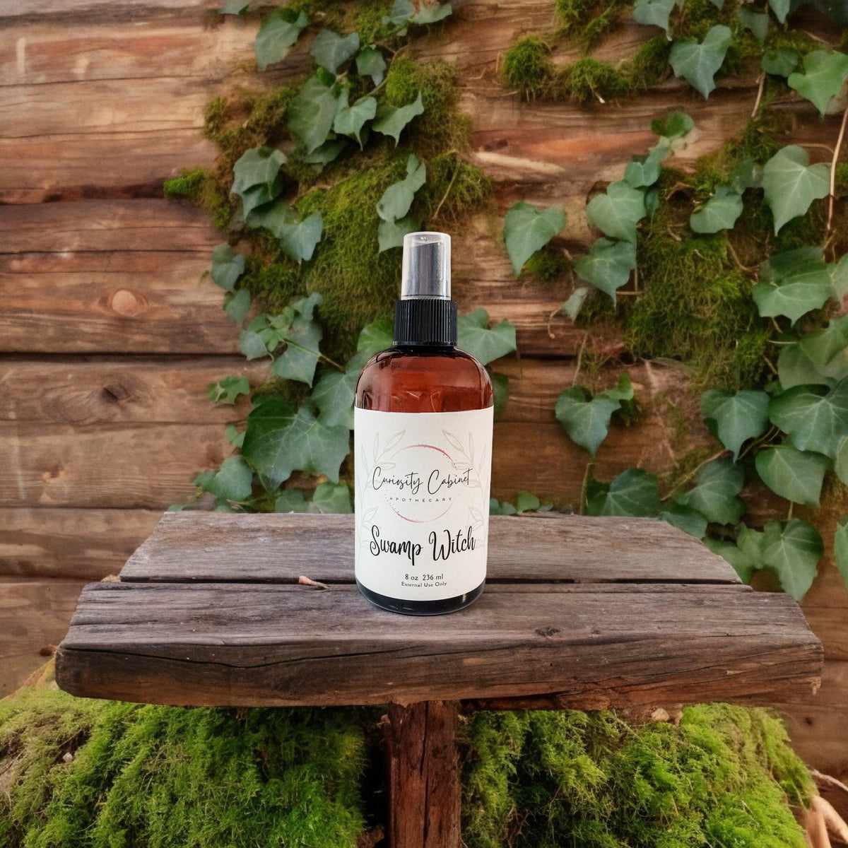 Swamp Witch Essential Oil Room Spray: Nag Champa, Amber, Patchouli (8oz)