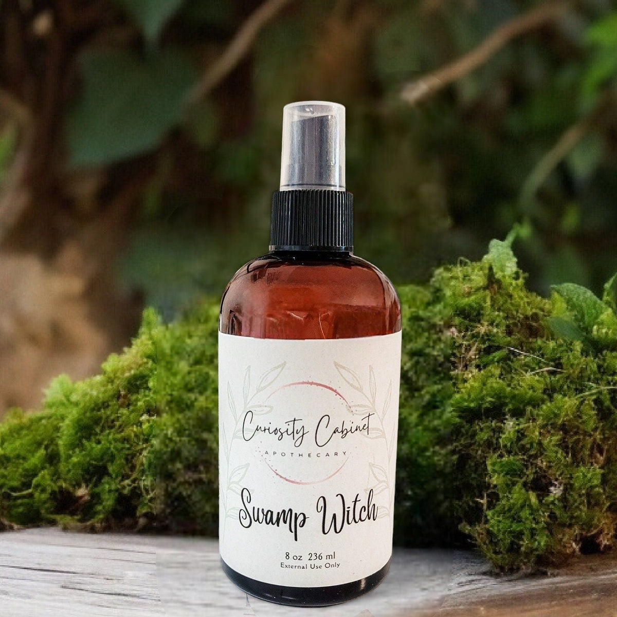 Swamp Witch Essential Oil Room Spray: Nag Champa, Amber, Patchouli (8oz)