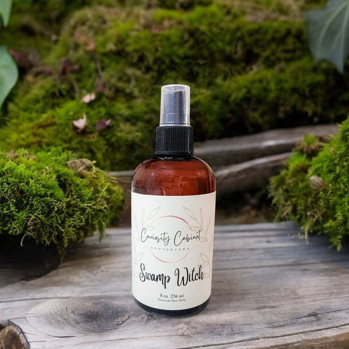 Swamp Witch Essential Oil Room Spray: Nag Champa, Amber, Patchouli (8oz)