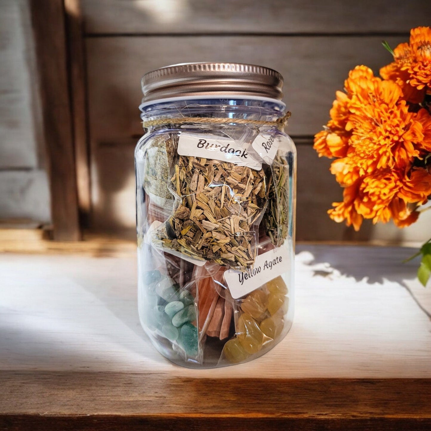 Mabon Spell Jar Kit: Harvest Herbs, Crystals, Witchcraft Supplies