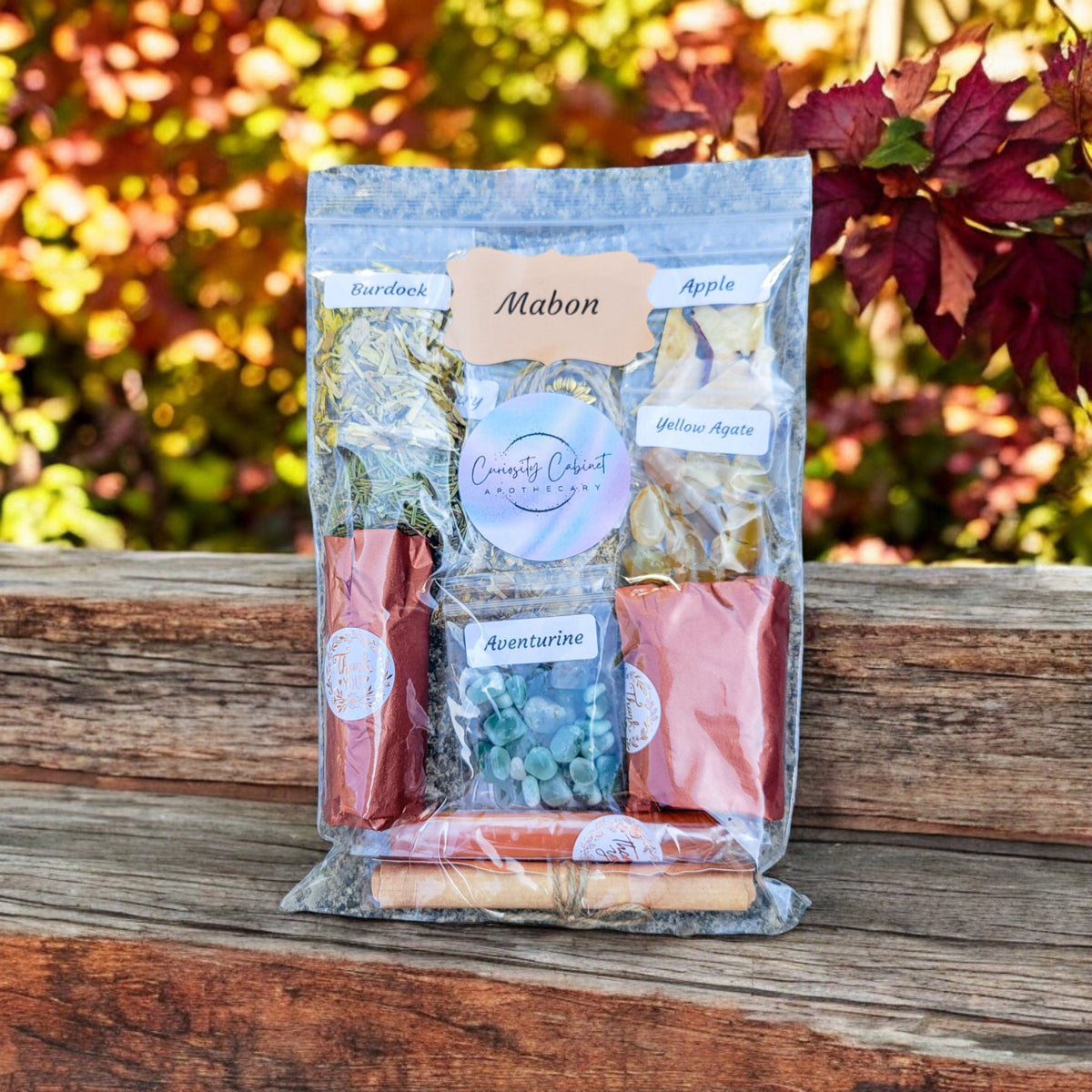 Mabon Spell Jar Kit: Harvest Herbs, Crystals, Witchcraft Supplies