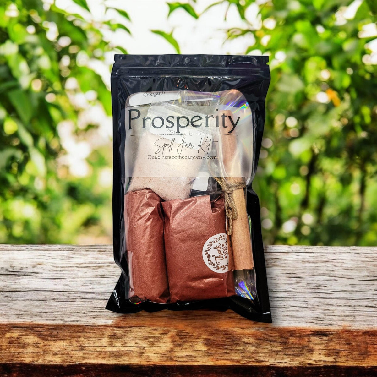 DIY Prosperity Spell Bottle Kit: Crystals, Herbs, and Instructions