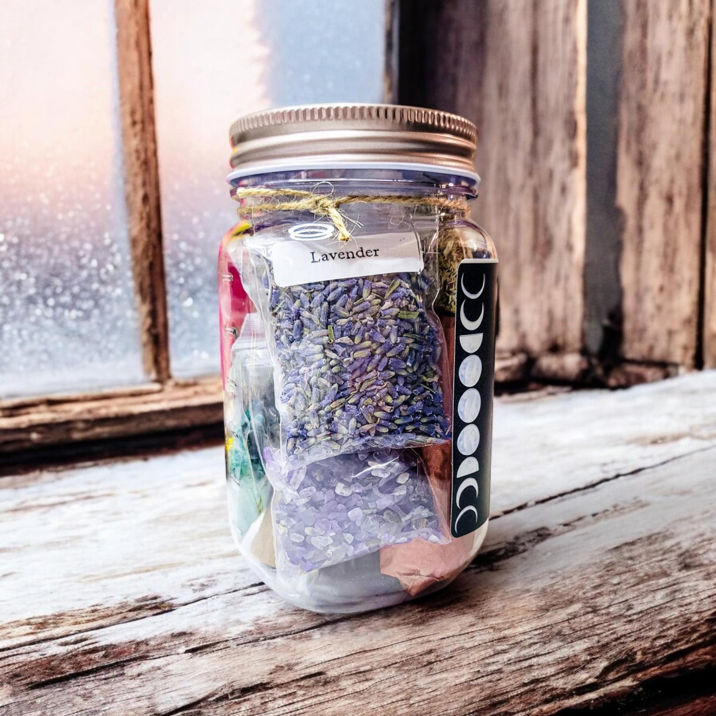 DIY Imbolc Spell Jar Kit - Herbs, Crystals & Charms - Witchy Christmas Gift
