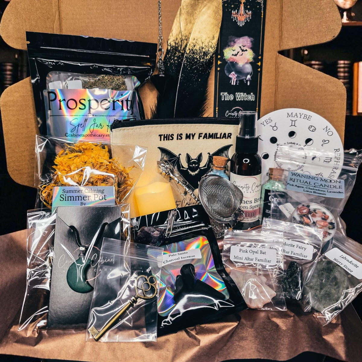 Large Witchcraft Mystery Box Gift Set - Surprise Witchcraft DIY Occult - Blind Date with a Witch - Feminine Witchy Gifts - Boo Basket