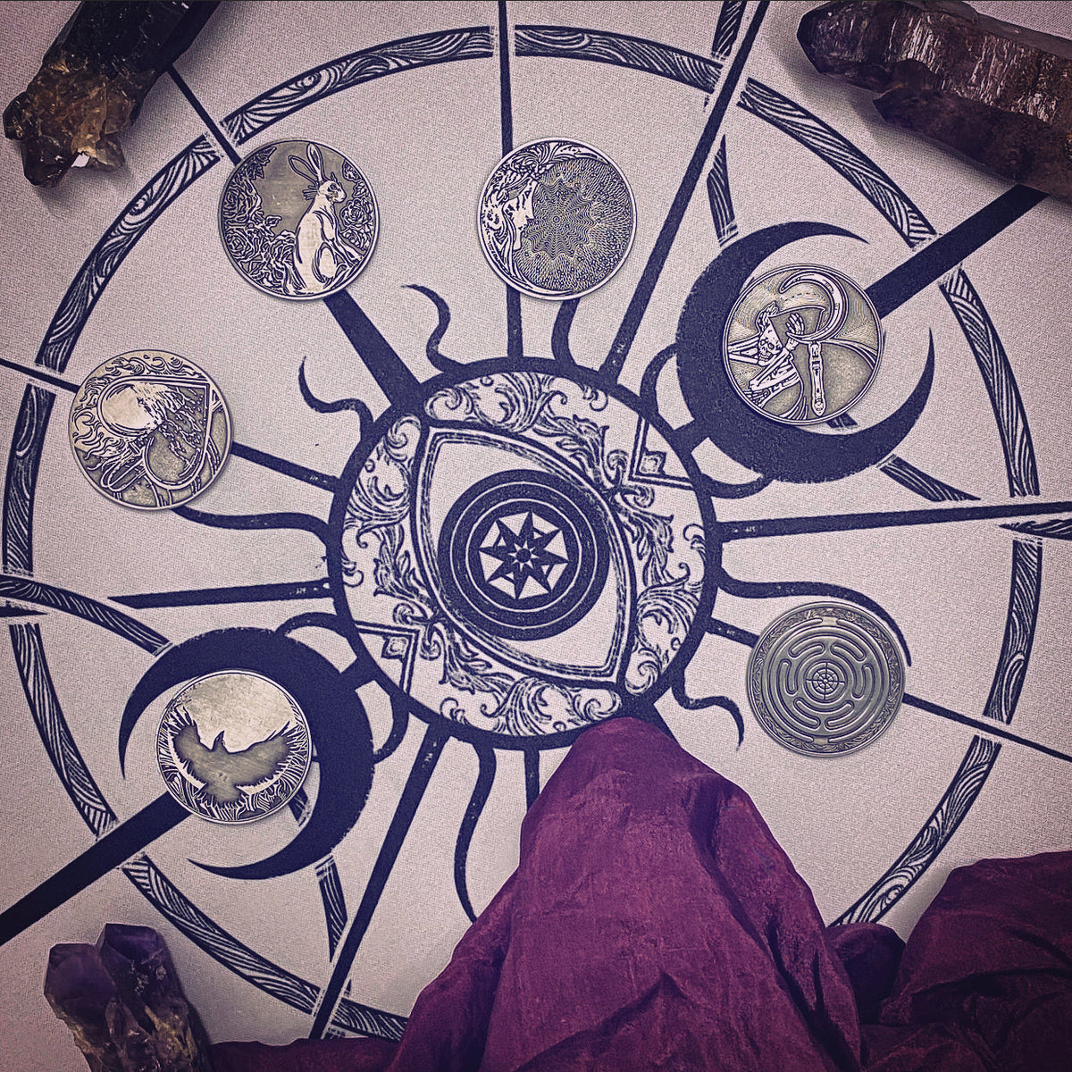 Divination Coins - Set of 8 or Individual Coins