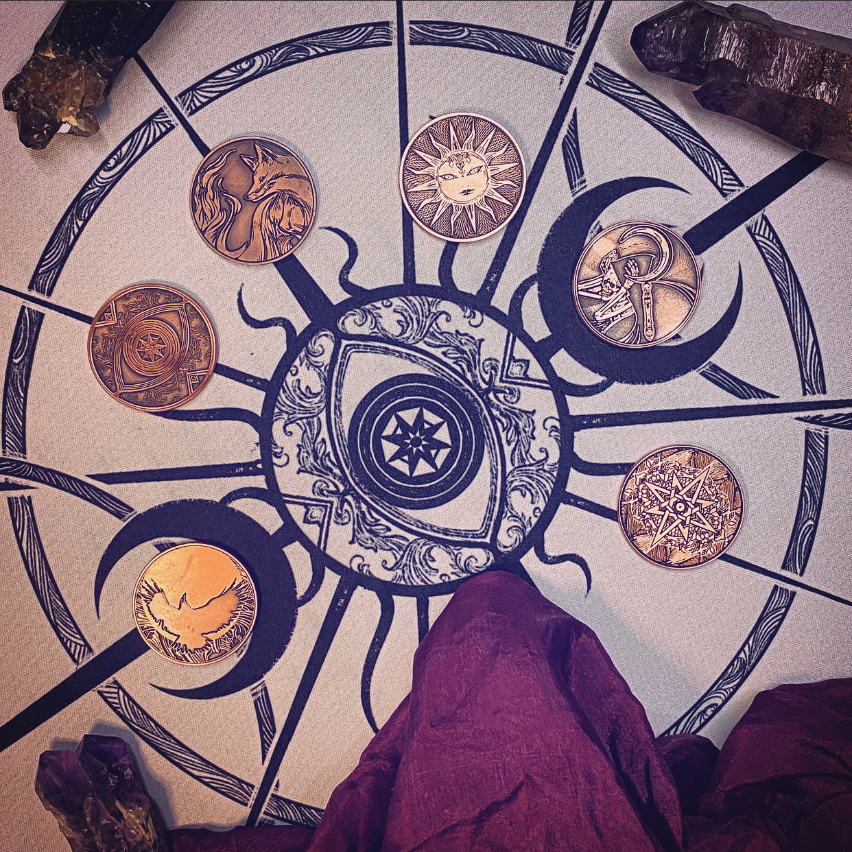 Divination Coins - Set of 8 or Individual Coins