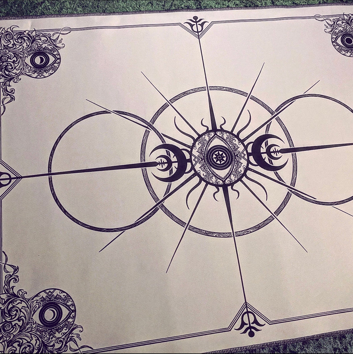 Divination Mat - Charm Casting w/ Instructions (Large: 30”x22”)