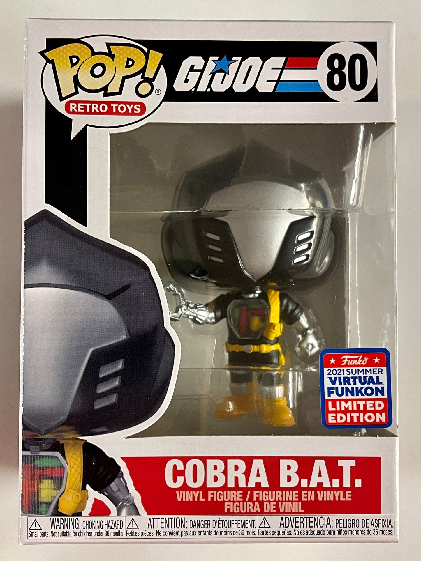 Funko Pop! GI JOE Cobra BAT B.A.T #80 SDCC Funkon  2021 Summer Con Exclusive