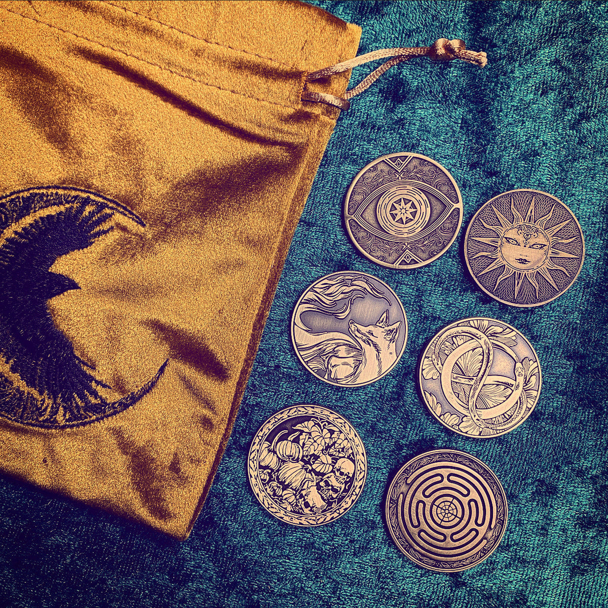 Divination Coins - Set of 8 or Individual Coins