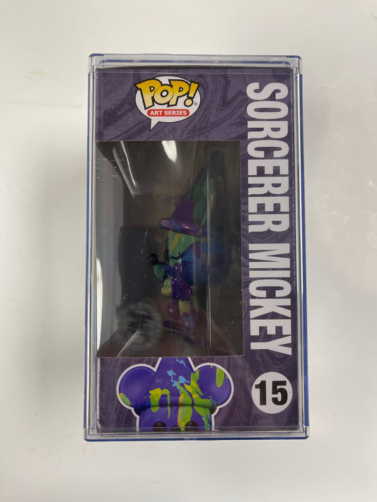 Funko Pop! Disney Sorcerer Mickey #15 Art Series Fantasia 80th Anniversary W/ Hard Protector