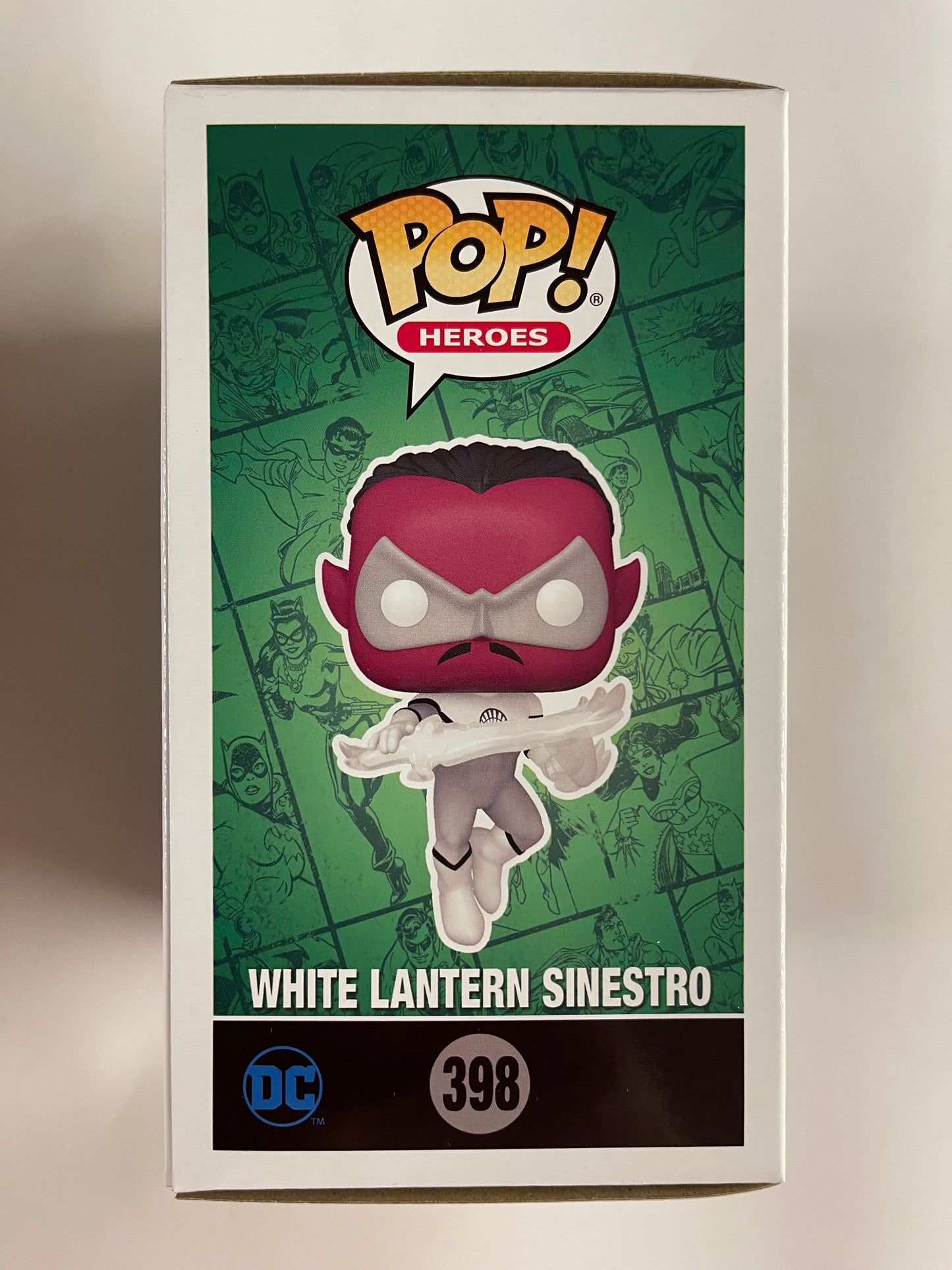 Funko Pop! DC Heroes White Lantern Sinestro #398 SDCC 2021 Funkon Exclusive