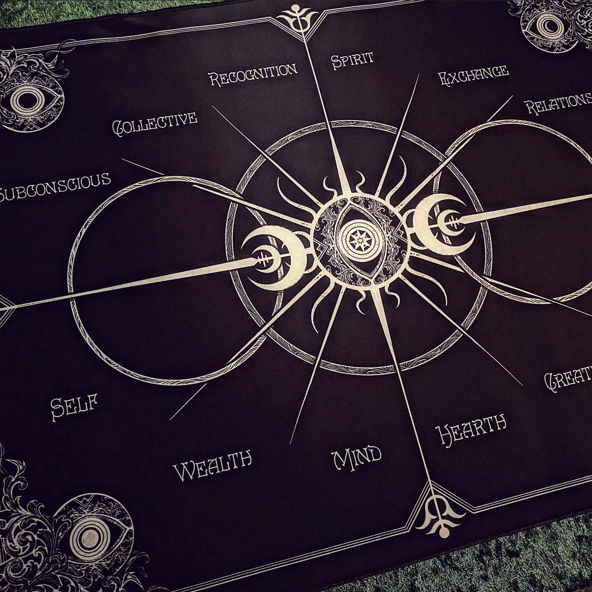 Divination Mat - Charm Casting w/ Instructions (Large: 30”x22”)