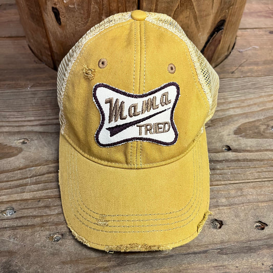 Mama Tried distressed snapback Hat