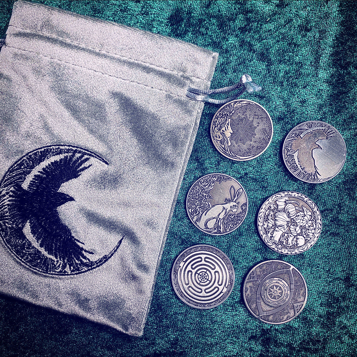 Divination Coins - Set of 8 or Individual Coins