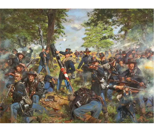 The Black Hats, 19th Indiana Regiment, Iron Brigade At Gettysburg, July 1, 1863 - Artist Proof