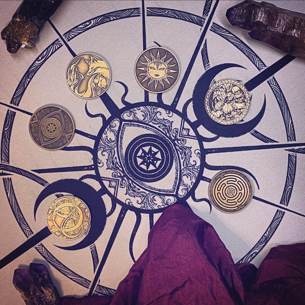 Divination Coins - Set of 8 or Individual Coins