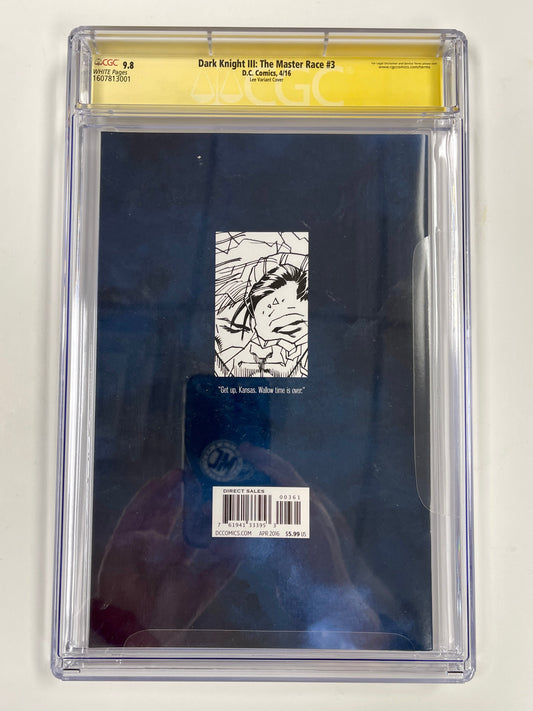 Dark Knight III The Master Race #3 CGC 9.8 SS 1:500 Sketch X5 Lee Miller Kubert
