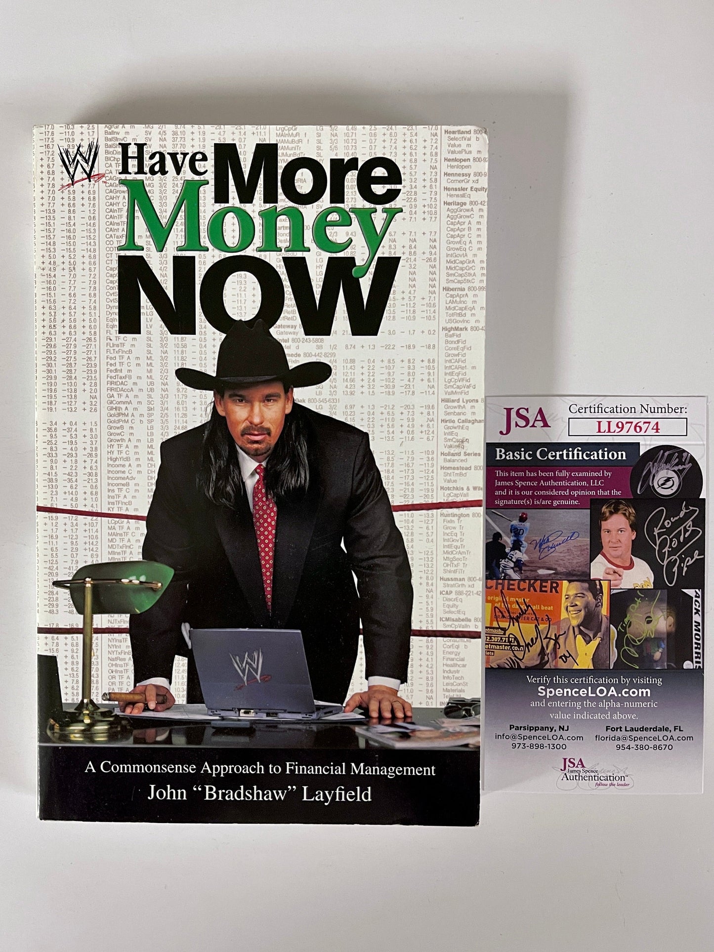 John Bradshaw Layfield Signed WWE Have More Money Now Book With JSA COA APA