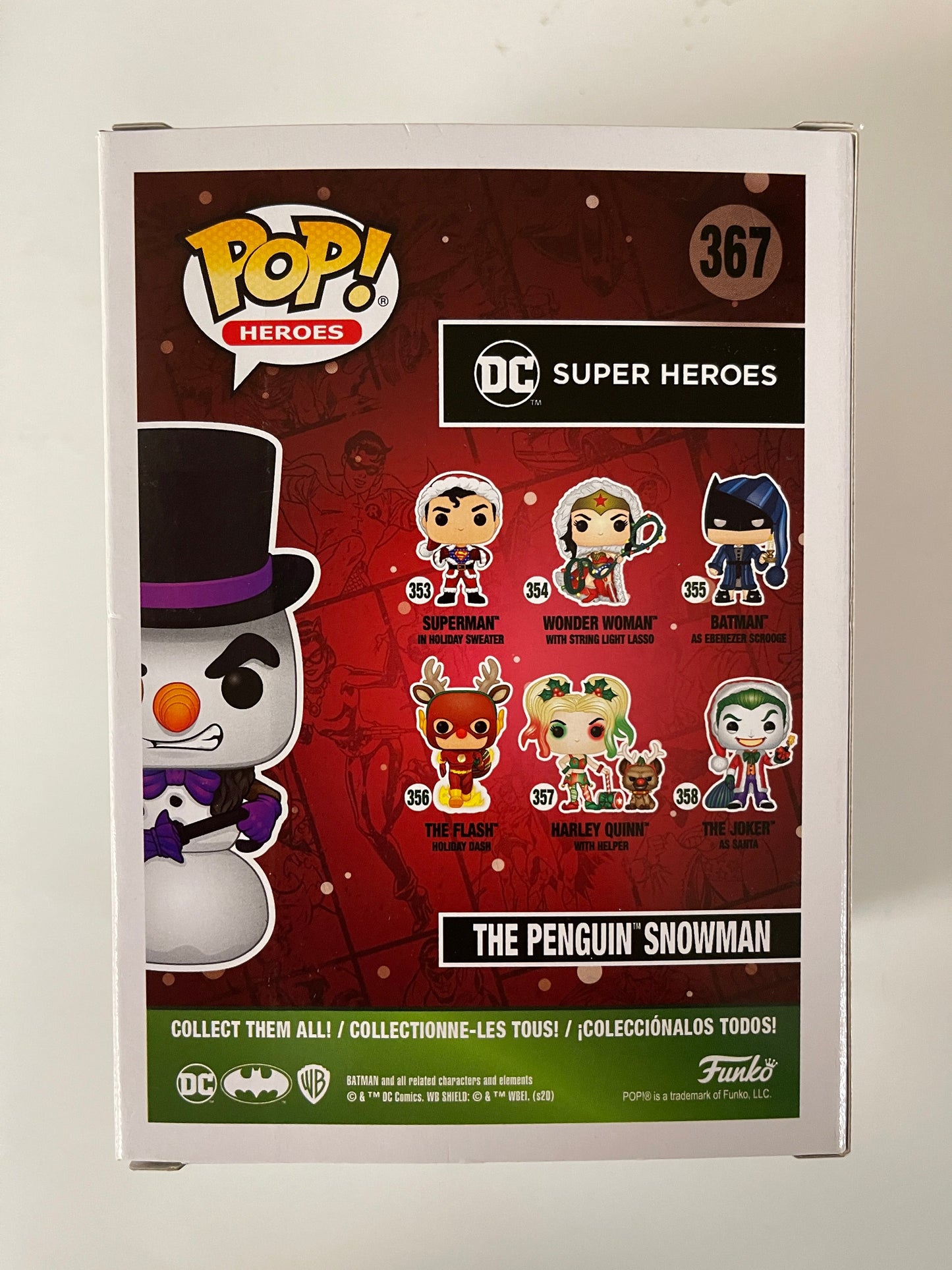 Funko Pop! DC Heroes The Penguin Snowman #367 Hot Topic Holiday Vaulted Exclusive