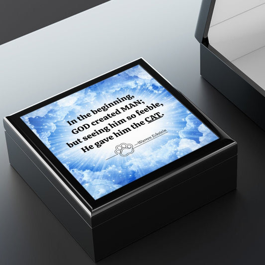 In the Beginning — Cat Lover Keepsake Box