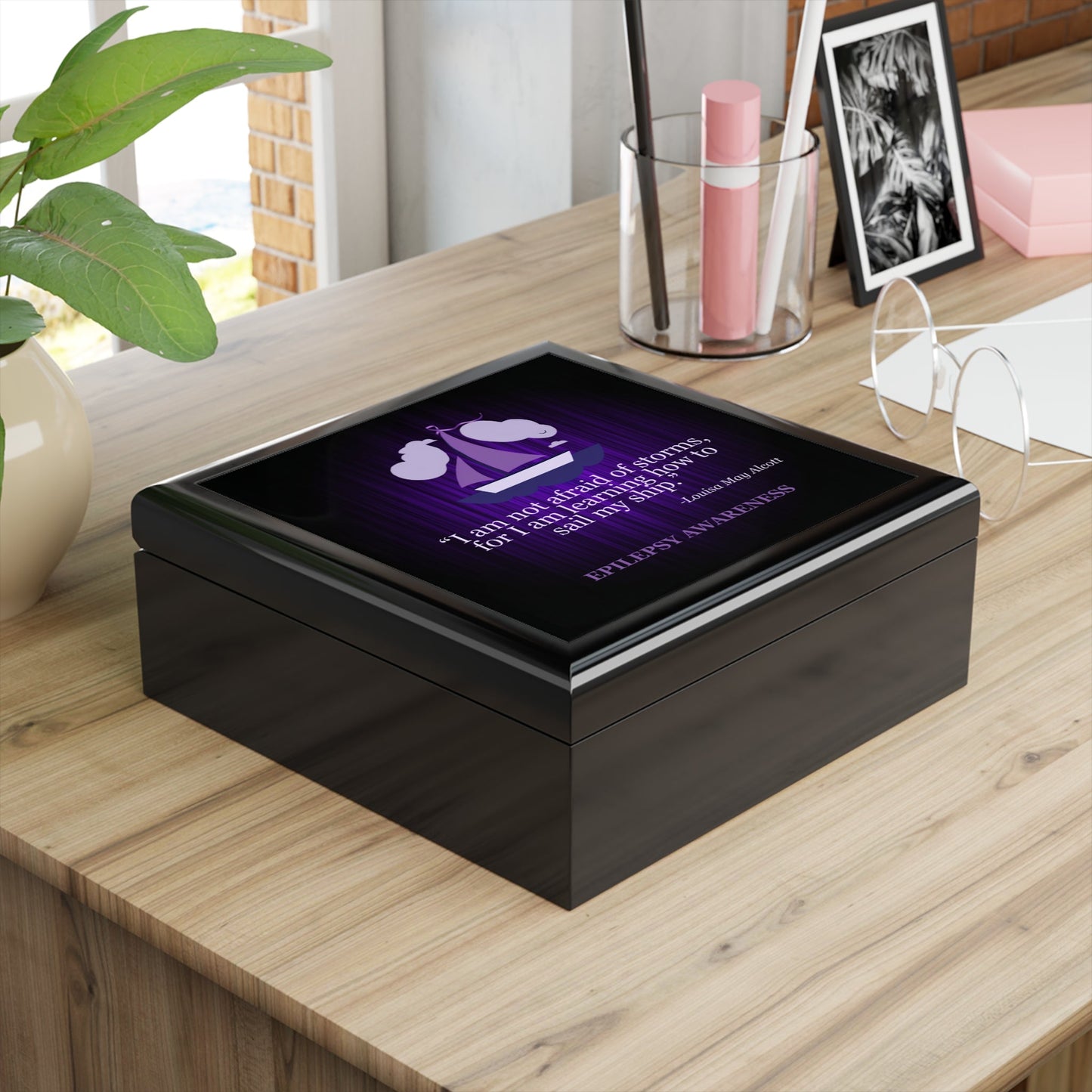 Inspirational Epilepsy Awareness Jewelry Box - Perfect Gift for Awareness