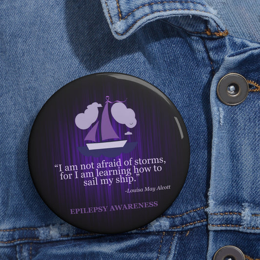 Sail Forward Epilepsy Awareness Pinback Button (3")